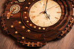 Steampunk - Qreative Qick Wooden Wall Clock | Wall Clock | Wooden Wall Art | Vintage Clocks | Clocks to Gift | Gear Clock | Steam punk
