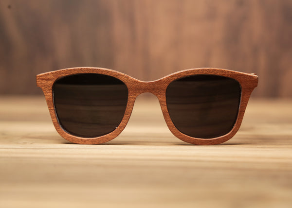 Zebra Wood Sunglasses with Gold Mirror Polarized Lens – Woodies