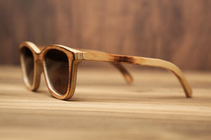 Qreative Qick Smoked Weed | Burnt | Wooden Sunglasses |Wood Prescription Frame | Wooden Eyewear | Wood Specs | Wood Glasses | Wood Frame