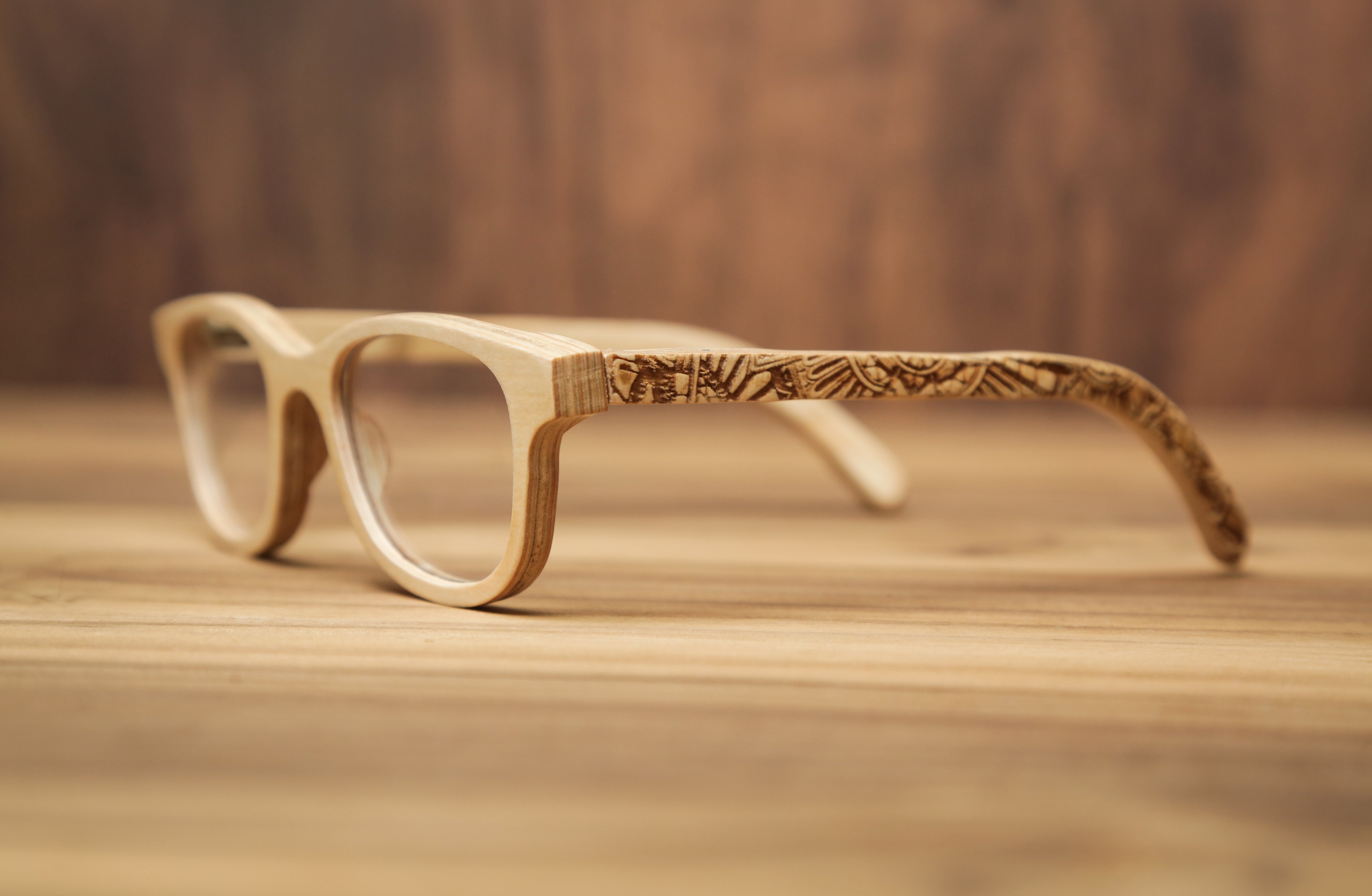 Moksha White Wooden Sunglasses Wood Prescription Frame QQ frames