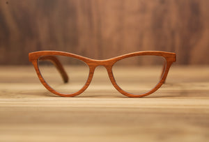 Cat Eyes Sapeli | Wooden Sunglasses | Wood Prescription Frame | QQ frames