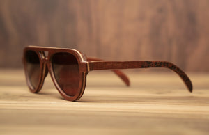 Elixir Sapeli with gears | Wooden Sunglasses | Wood Prescription Frame | QQ frames
