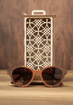 Sapeli Cigar Part Floral | Wooden Sunglasses | Wood Prescription Frame | QQ frames