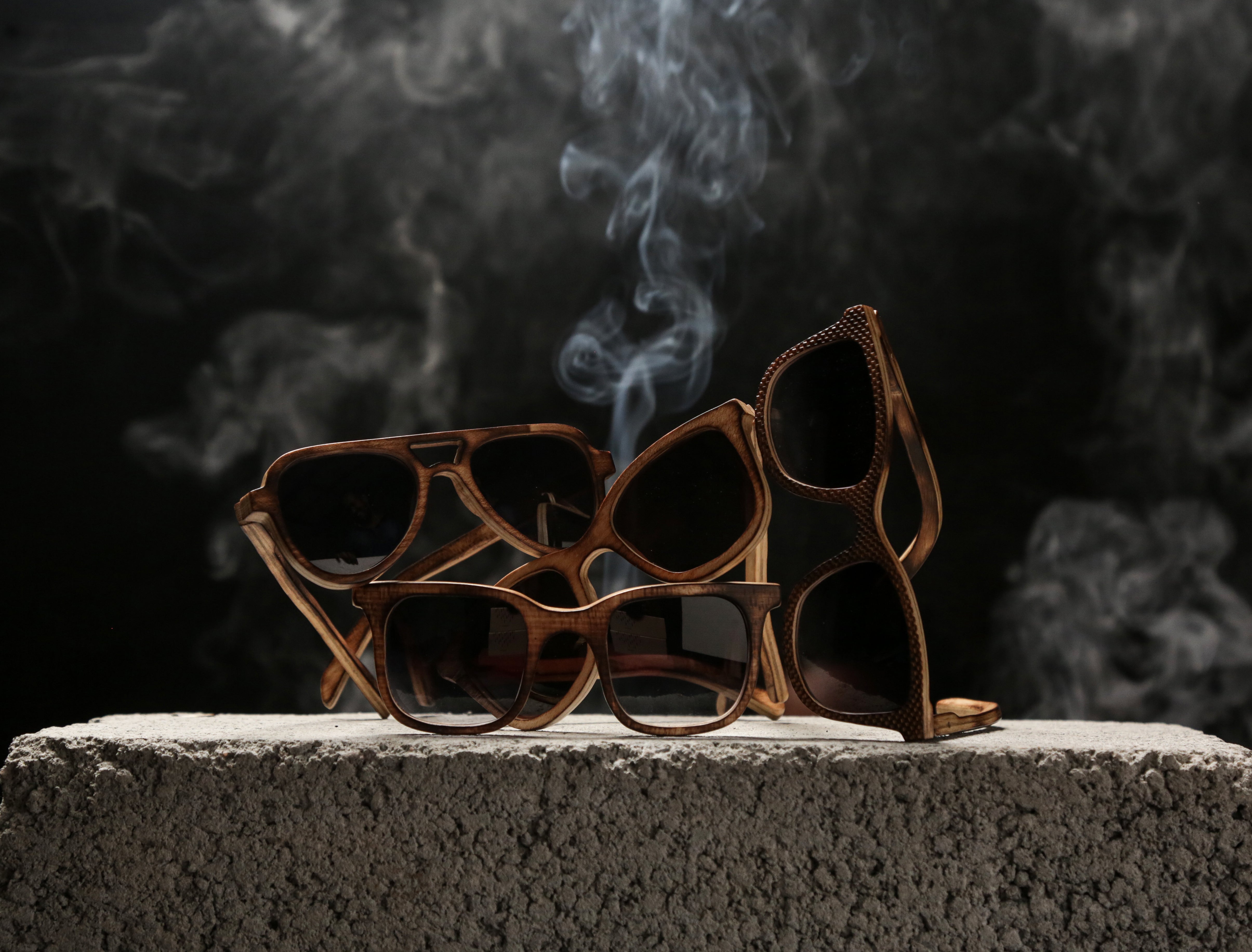 Qreative Qick Smoked Weed | Burnt | Wooden Sunglasses |Wood Prescription Frame | Wooden Eyewear | Wood Specs | Wood Glasses | Wood Frame