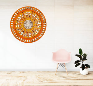 Sunburst - Qreative Qick Wall Art | Sacred Gift | Wooden Wall Art | Sun Wall art |Wooden decor |Multi layer art| Decor |Wall hanging