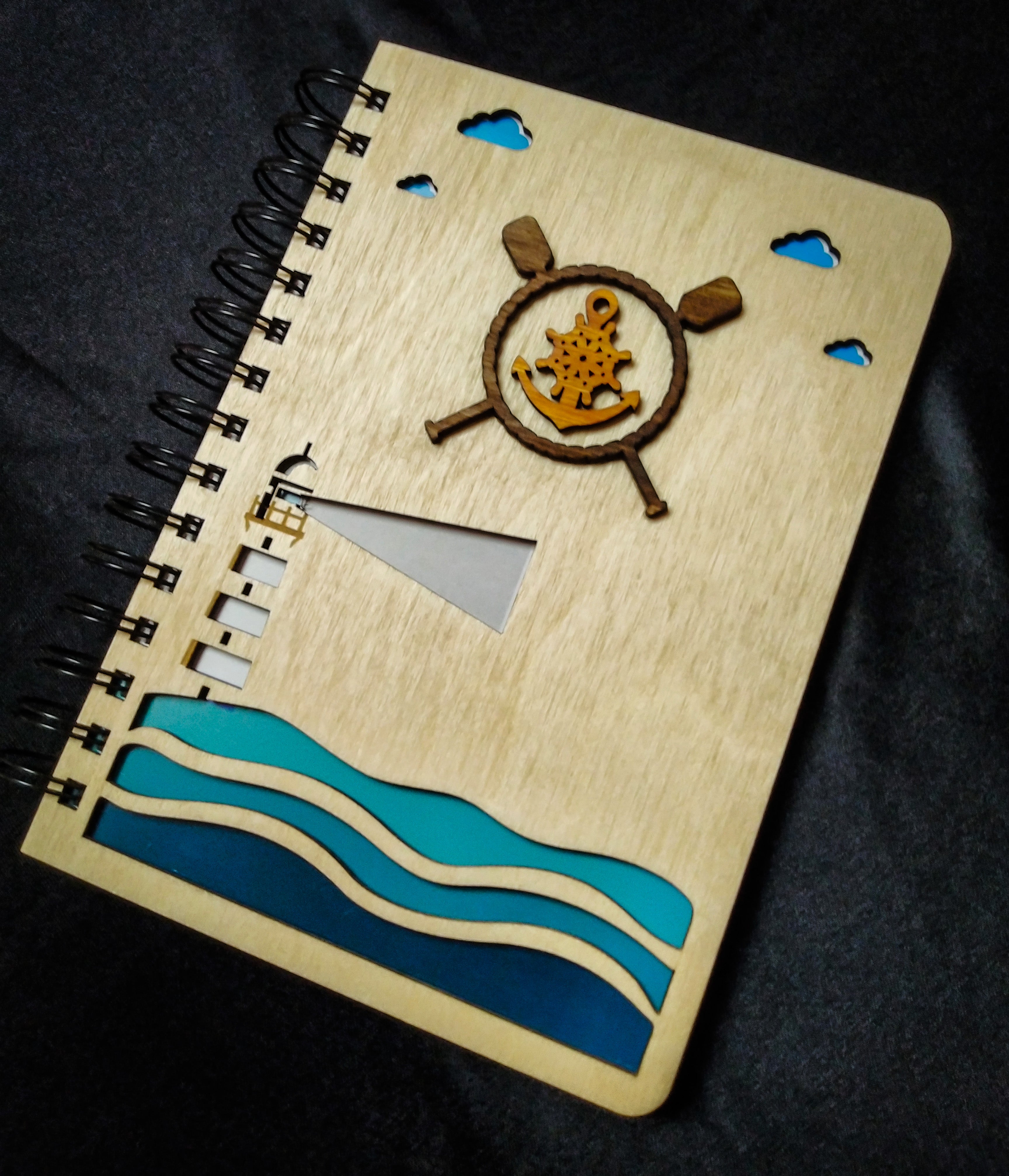 Maritime Notebook  - Qreative Qick Diary | Wooden Diary |Vintage Diary|book to Gift| | Wooden Planner