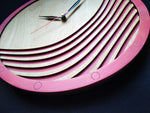 Pink Wave | Wooden Wall Art | Colorful Clocks | Clocks to Gift | Mandala Clock | Wooden Clocks| Decor