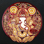 Chatur Bhuj Ganesha - Qreative Qick Wall Art | Sacred Gift | Wooden Wall Art | God Wall art |Wooden decor |Multi layer art| Decor