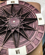Time Depth - Qreative Qick Wall Clock | Wooden Wall Art | Vintage Clocks | Clocks to Gift | Geometry Clock | Wooden Clocks| Decor