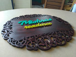 Floral - Qreative Qick Name board | Wooden Sign | Sign Board