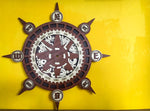 Nautical chart - Qreative Qick Wall Clock | Wooden Wall Art | Vintage Clocks | Clocks to Gift | Nautical Clock | Wooden Clocks| Decor