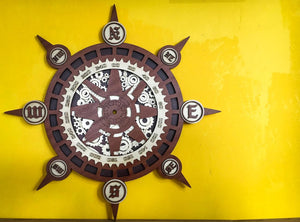 Nautical chart - Qreative Qick Wall Clock | Wooden Wall Art | Vintage Clocks | Clocks to Gift | Nautical Clock | Wooden Clocks| Decor